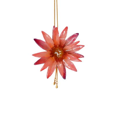 สร้อยปรับระดับดอกบัวเคลือบใส