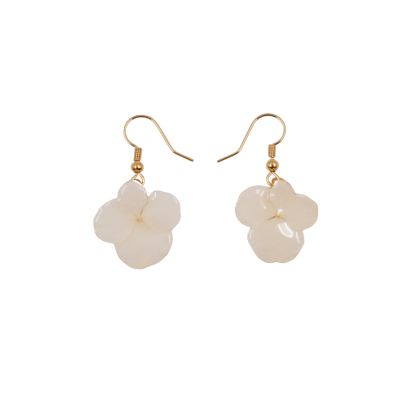 Clear-Coated Hydrangea Earrings