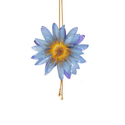 สร้อยปรับระดับดอกบัวเคลือบใส