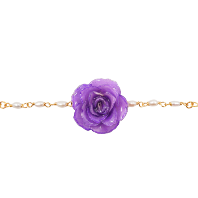 Rose bracelet with pearls