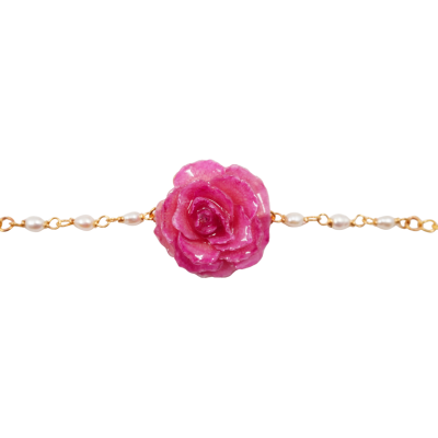 Rose bracelet with pearls