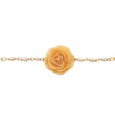 Rose bracelet with pearls