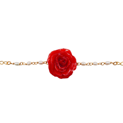 Rose Bracelet with pearls