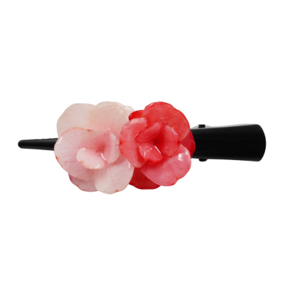 Clear-Coated Double Hydrangea on Hair Clip