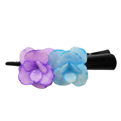 Clear-Coated Double Hydrangea on Hair Clip