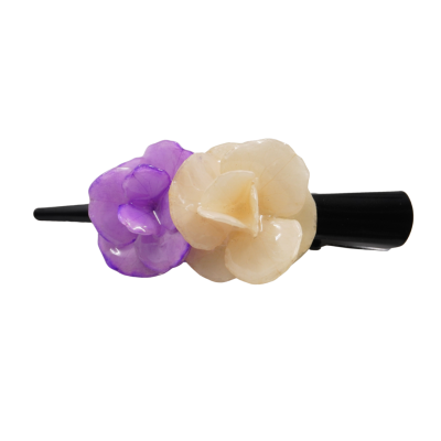 Clear-Coated Double Hydrangea on Hair Clip