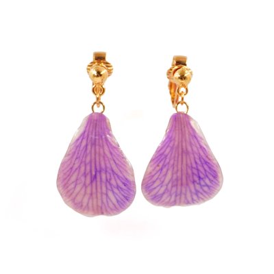 ต่างหูกลีบดอกกล้วยไม้เดนโดรเบียม ต่างหูกลีบดอกกล้วยไม้เดนโดรเบียม