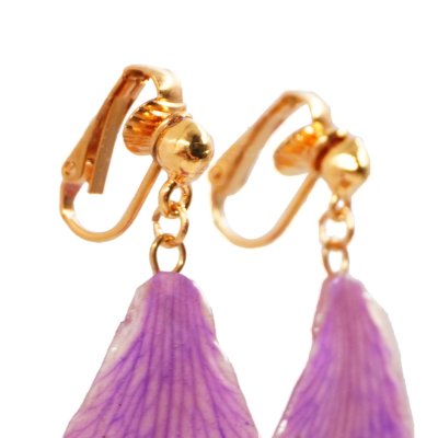 ต่างหูกลีบดอกกล้วยไม้เดนโดรเบียม ต่างหูกลีบดอกกล้วยไม้เดนโดรเบียม