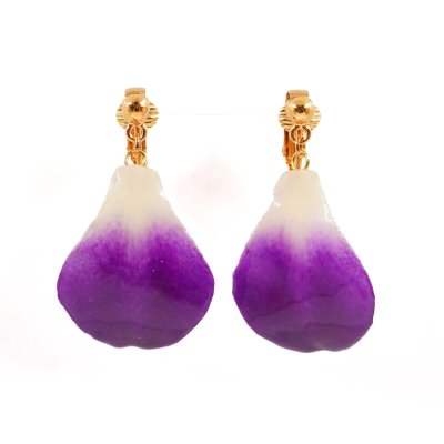 ต่างหูกลีบดอกกล้วยไม้เดนโดรเบียม ต่างหูกลีบดอกกล้วยไม้เดนโดรเบียม