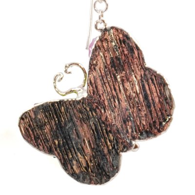 Silver Plated Butterfly Earrings with Multicolor Preserved Flower Petals