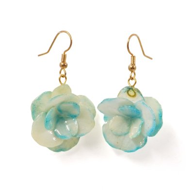 Clear-Coated Hydrangeas Earrings