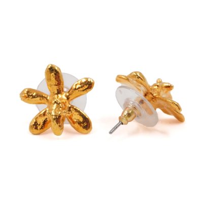 Gold-Plated Trichoglottis cirrhifera orchid Earrings