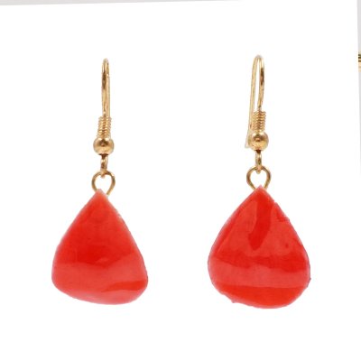 Clear-Coated Dendrobium Orchid Petal Earrings Clear-Coated Dendrobium Orchid Petal Earrings