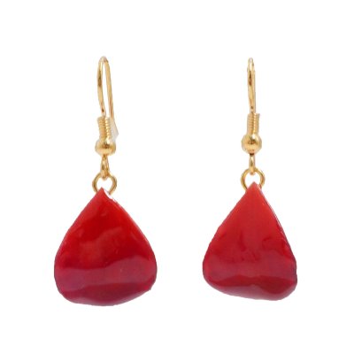 Clear-Coated Dendrobium Orchid Petal Earrings Clear-Coated Dendrobium Orchid Petal Earrings