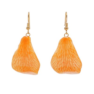 ต่างหูกลีบดอกกล้วยไม้เดนโดรเบียม ต่างหูกลีบดอกกล้วยไม้เดนโดรเบียม