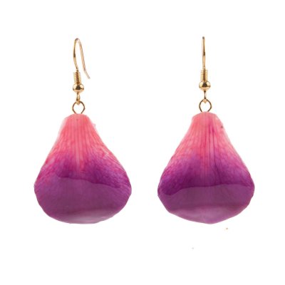 ต่างหูกลีบดอกกล้วยไม้เดนโดรเบียม ต่างหูกลีบดอกกล้วยไม้เดนโดรเบียม