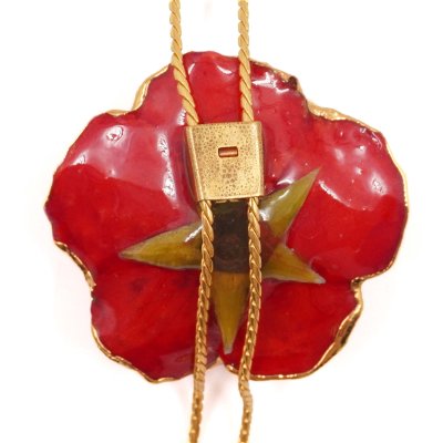 Gold Edges Rose Adjustable Necklace