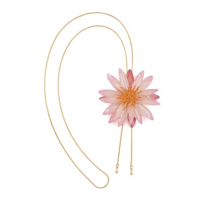 Clear-Coated Water Lily Adjustable Necklace