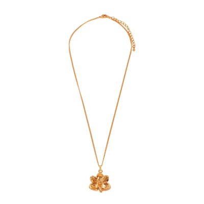 Gold-Plated Ascocentrum orchid Pendant