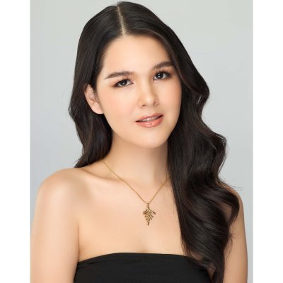Gold Plated Cypress Leaf Pendant
