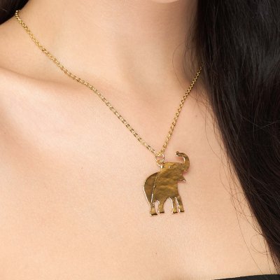 Gold Plated Elephant Pendant
