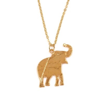 Gold Plated Elephant Pendant