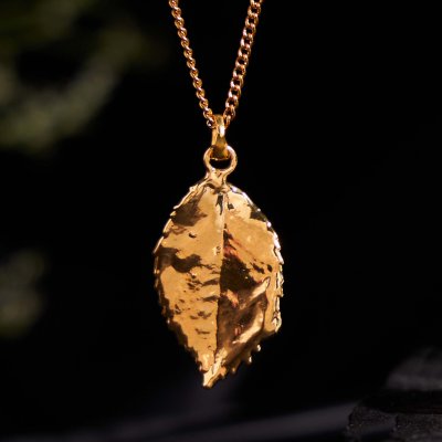 จี้ใบดอกกุหลาบชุบทอง จี้ใบดอกกุหลาบชุบทอง