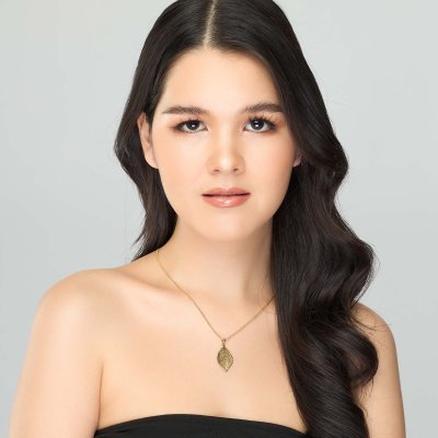 จี้ใบยางพาราชุบทอง