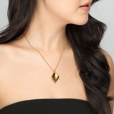 Gold Plated Rose Petal Pendant Gold Plated Rose Petal Pendant