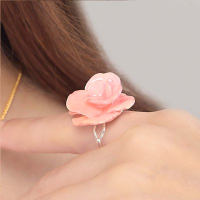 Clear-Coated Hydrangea Ring