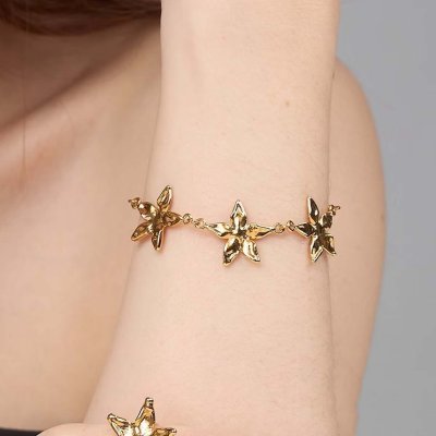 Gold Plated Ixora Bracelet