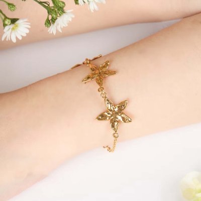 Gold Plated Ixora Bracelet