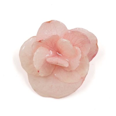 Clear-Coated Hydrangea Brooches