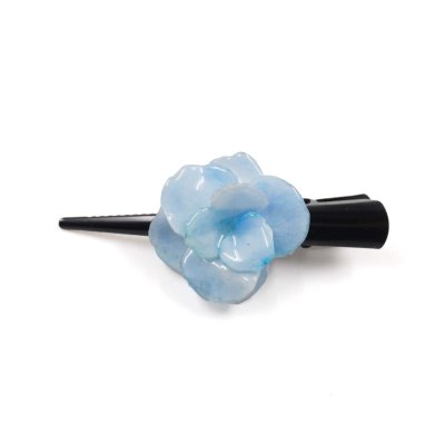 Clear-Coated Hydrangea Hair Clip