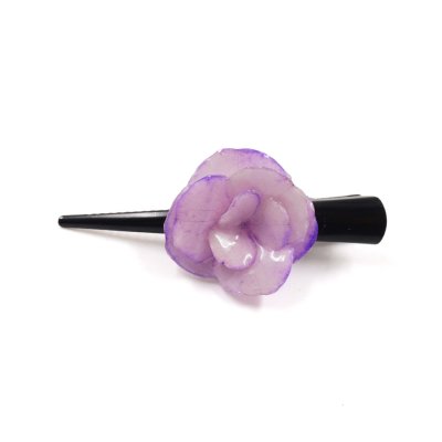 Clear-Coated Hydrangea Hair Clip