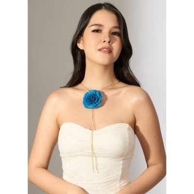 สร้อยปรับระดับดอกกุหลาบเคลือบใส สร้อยปรับระดับดอกกุหลาบเคลือบใส