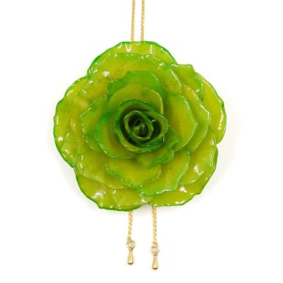 สร้อยปรับระดับดอกกุหลาบเคลือบใส สร้อยปรับระดับดอกกุหลาบเคลือบใส