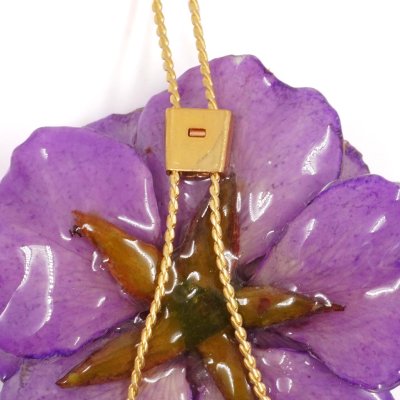 Clear-Coated Rose Adjustable Necklace