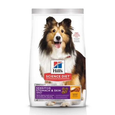 Hill's Science Diet Sensitive Stomach & Skin อาหารสุนัข อายุ 1-6 ปี ทางเดินอาหารบอบบางและบำรุงขน ขนาด 1.8 กก.