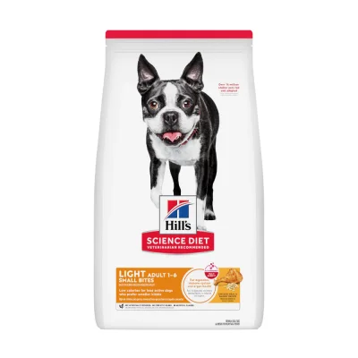 Hill's Science Diet Light Small Bites อาหารสุนัข อายุ 1-6 ปี สูตรไขมันต่ำ (เม็ดเล็ก) สุนัขทำหมันลดน้ำหนัก 2 กก.