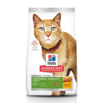 [เซตสุดคุ้ม] Hill's Science Diet Senior Vitality Adult 7+ อาหารแมว อายุ 7 ปีขึ้นไป สูตรสู้สัญญาณอายุ 1.36 กก. 2 ถุง