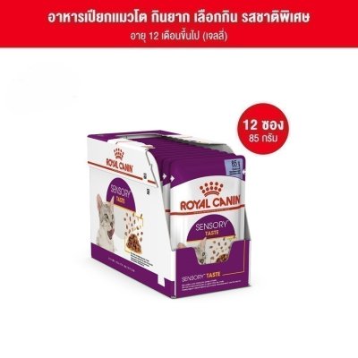 Royal Canin Sensory Taste Pouch Jelly อาหารเปียกแมวโตกินยากเลือกกิน รสชาติพิเศษ อายุ12เดือนขึ้นไป