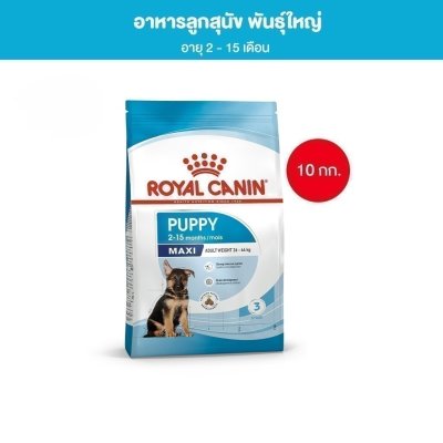 Royal Canin Maxi Puppy 10kg อาหารเม็ดลูกสุนัข พันธุ์ใหญ่ อายุ 2-15 เดือน