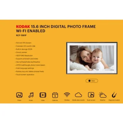 KODAK 15.6 Inch Digital Photo Frame WI-FI ENABLED RCF-1561P