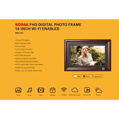 KODAK 14.1-Inch Digital Photo Frame WI-Fi Enabled RWF-141