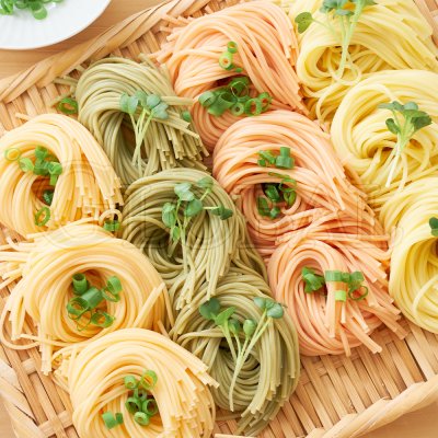 เส้นโซเมนอบแห้ง (สีเหลือง) Tamago Somen แบรนด์ Ikeshima