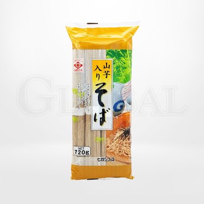 เส้นโซบะอบแห้ง (ผสมแป้งมัน) Yamaimo Soba แบรนด์ Higashimaru