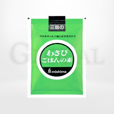 ผงโรยหน้าข้าวผสมวาซาบิ (Wasabi Gohan No Moto) แบรนด์ Mishima
