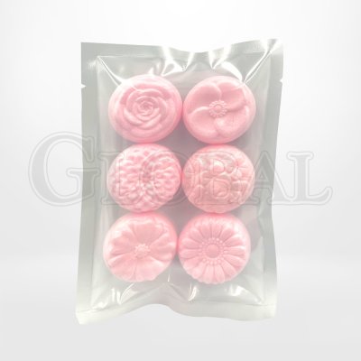 เวเฟอร์รูปดอกไม้สีชมพู (Monaka Flower Pink คละลาย)