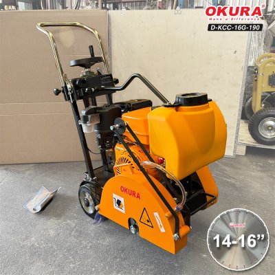 เครื่องตัดถนน พร้อมเครื่องยนต์เบนซิน 15HP OKURA รุ่น D-KCC-16G-190
